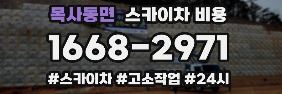 목사동면 스카이차 비용