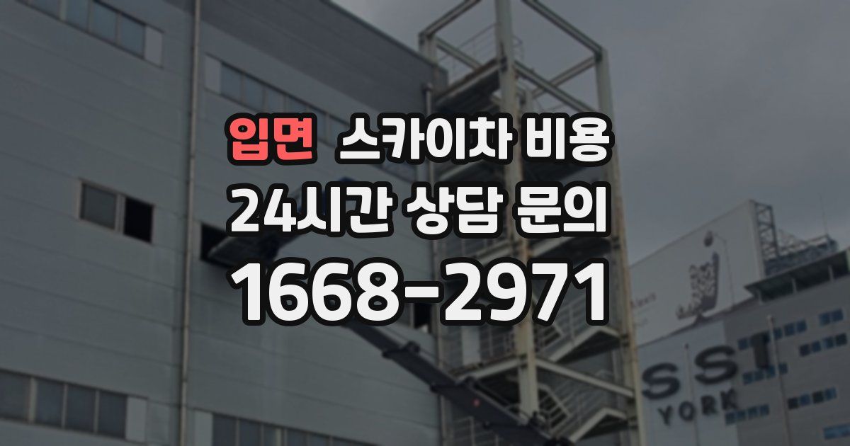 입면 스카이차 비용