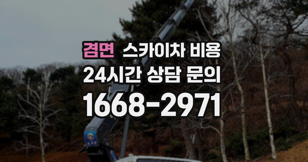 겸면 스카이차 비용