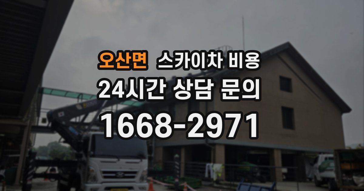 오산면 스카이차 비용