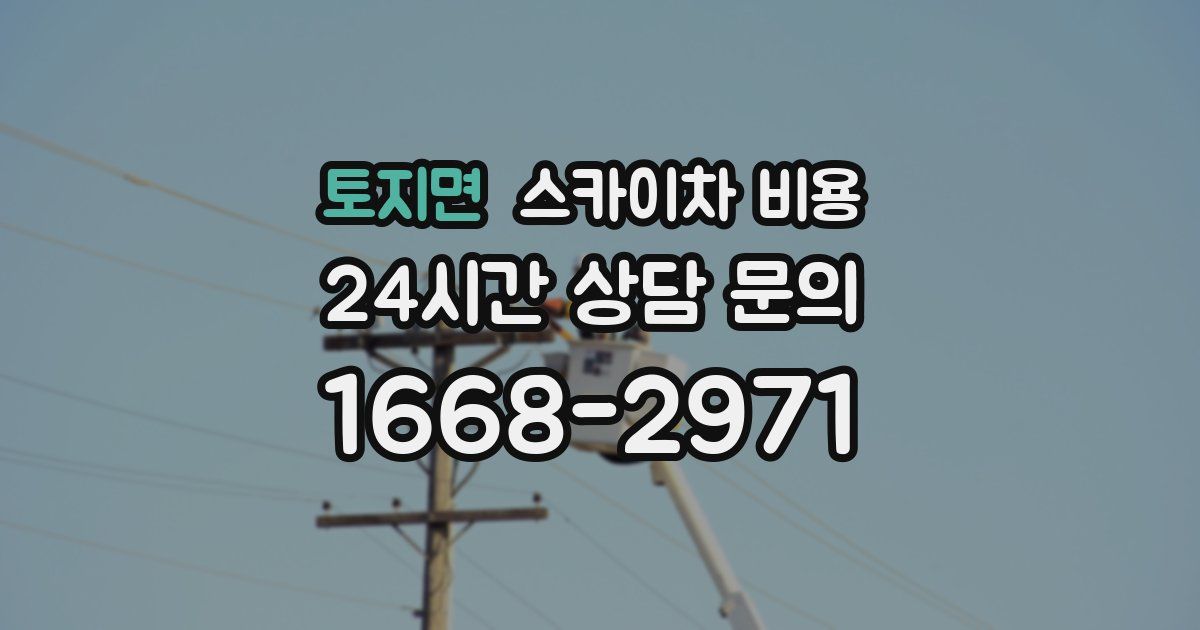 토지면 스카이차 비용