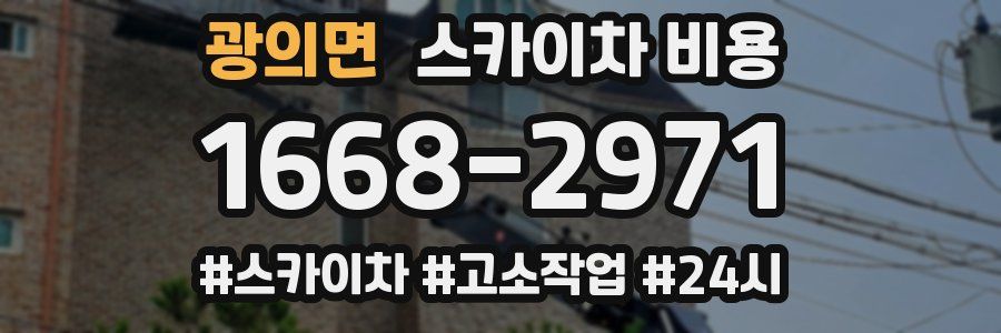 광의면 스카이차 비용