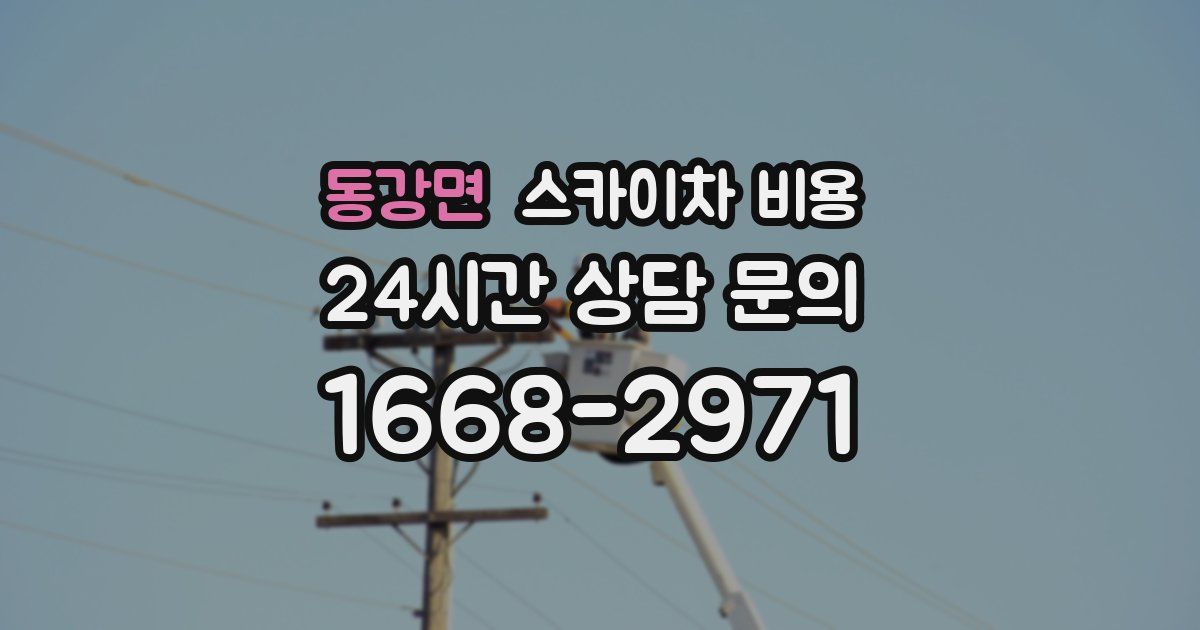 동강면 스카이차 비용