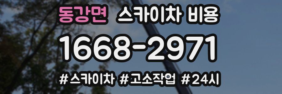 동강면 스카이차 비용