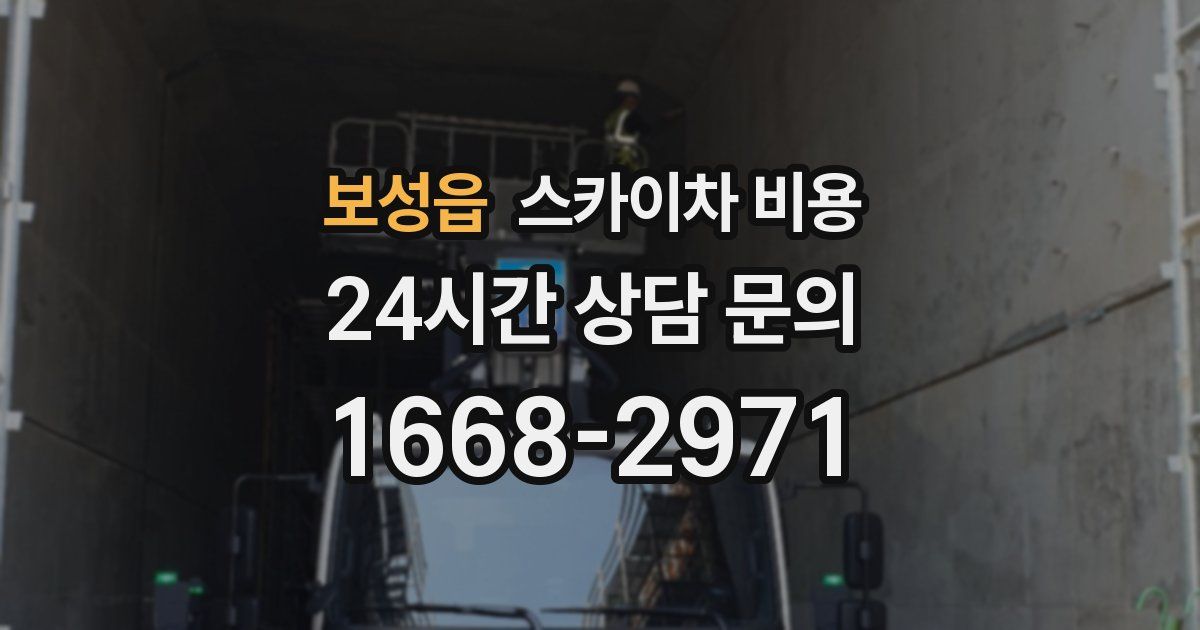 보성읍 스카이차 비용