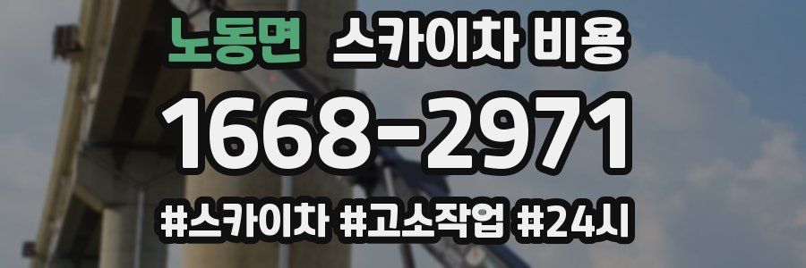 노동면 스카이차 비용