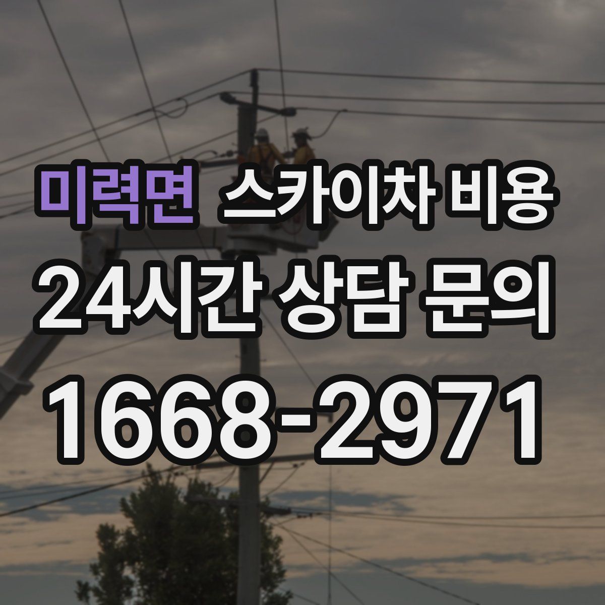 미력면 스카이차 비용