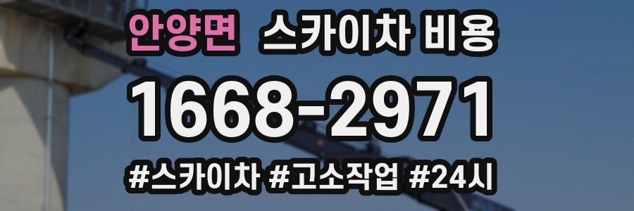 안양면 스카이차 비용