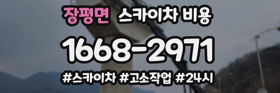 장평면 스카이차 비용