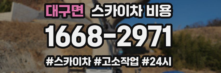 대구면 스카이차 비용