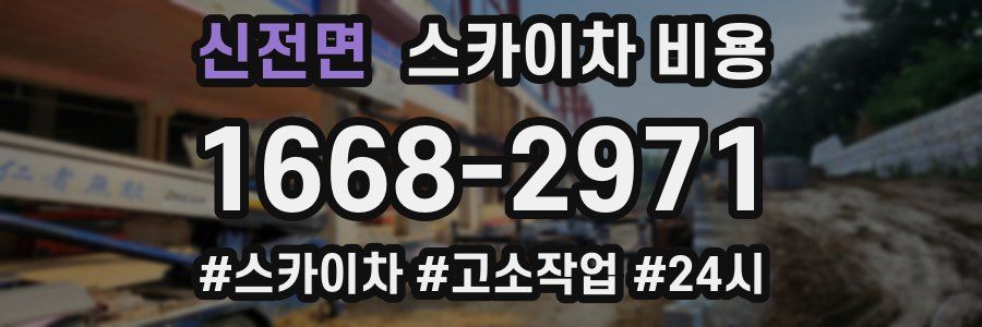 신전면 스카이차 비용