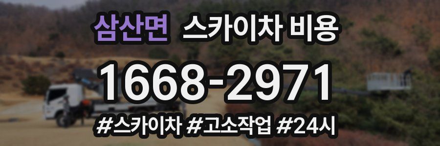 삼산면 스카이차 비용