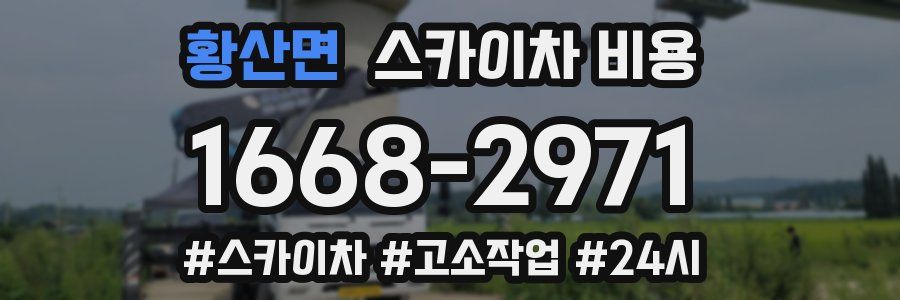 황산면 스카이차 비용