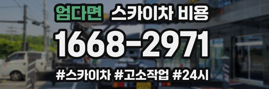 엄다면 스카이차 비용