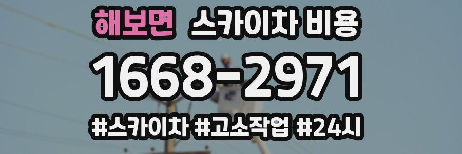 해보면 스카이차 비용