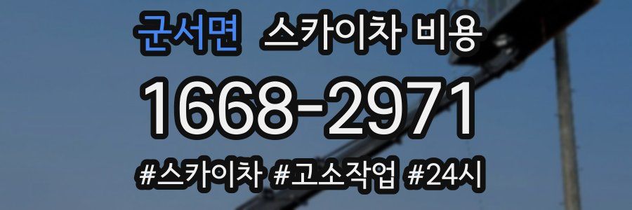 군서면 스카이차 비용