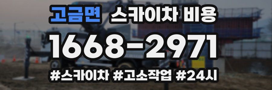 고금면 스카이차 비용