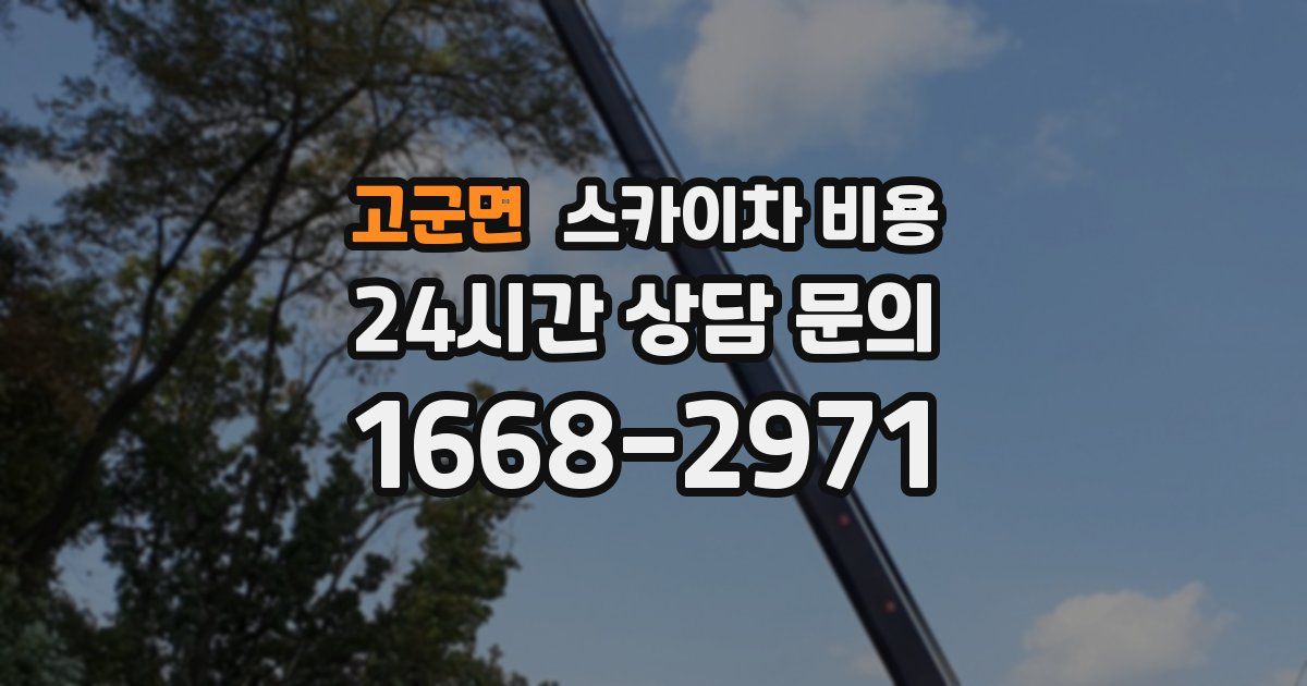 고군면 스카이차 비용