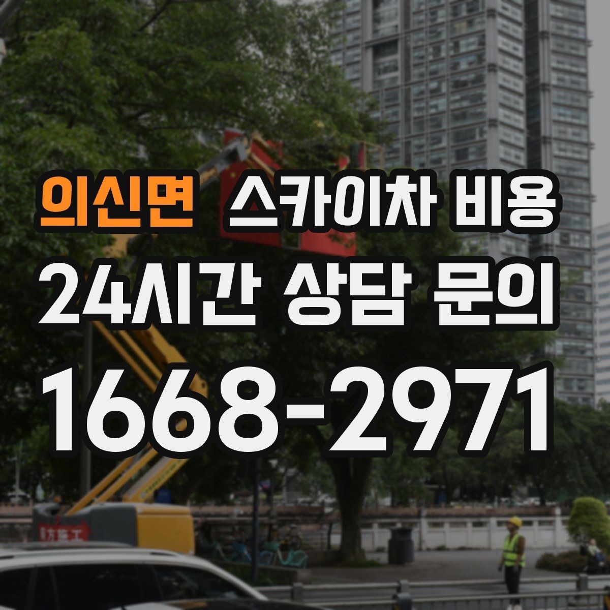 의신면 스카이차 비용 외벽 크랙 점검만 하는 경우 비용 포인트