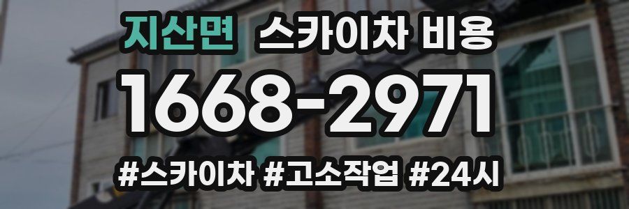 지산면 스카이차 비용