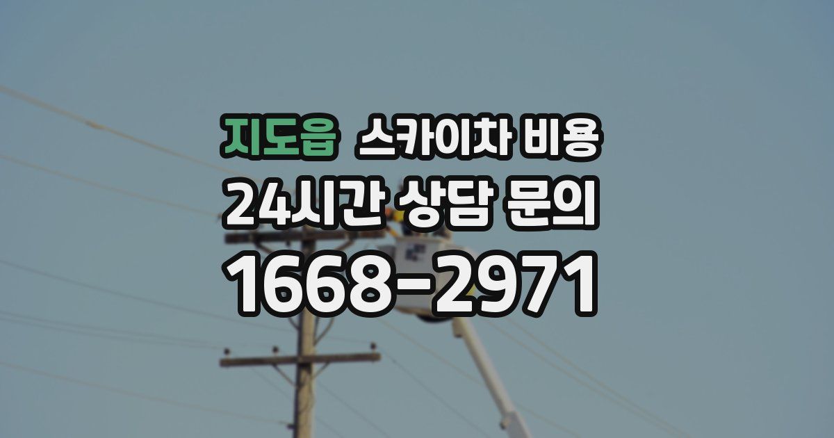 지도읍 스카이차 비용