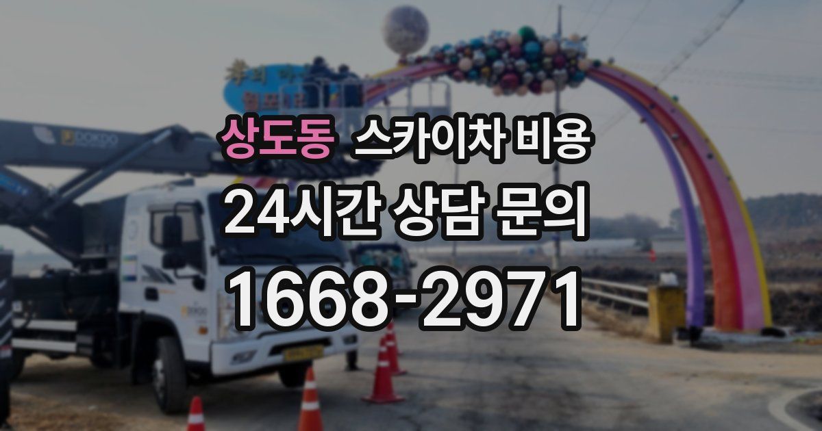 상도동 스카이차 비용