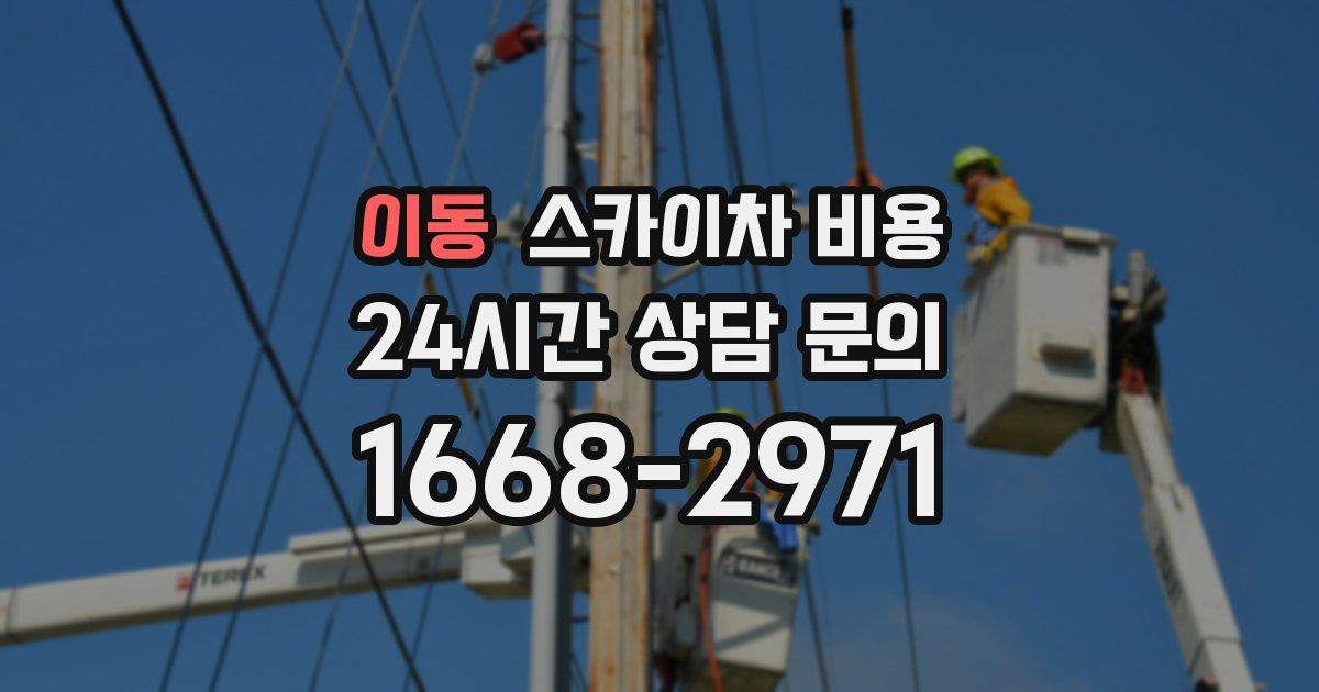 이동 스카이차 비용