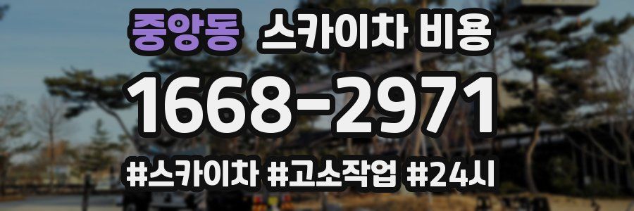 중앙동 스카이차 비용