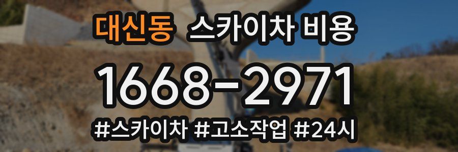 대신동 스카이차 비용