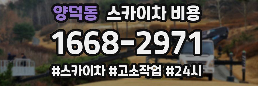 양덕동 스카이차 비용