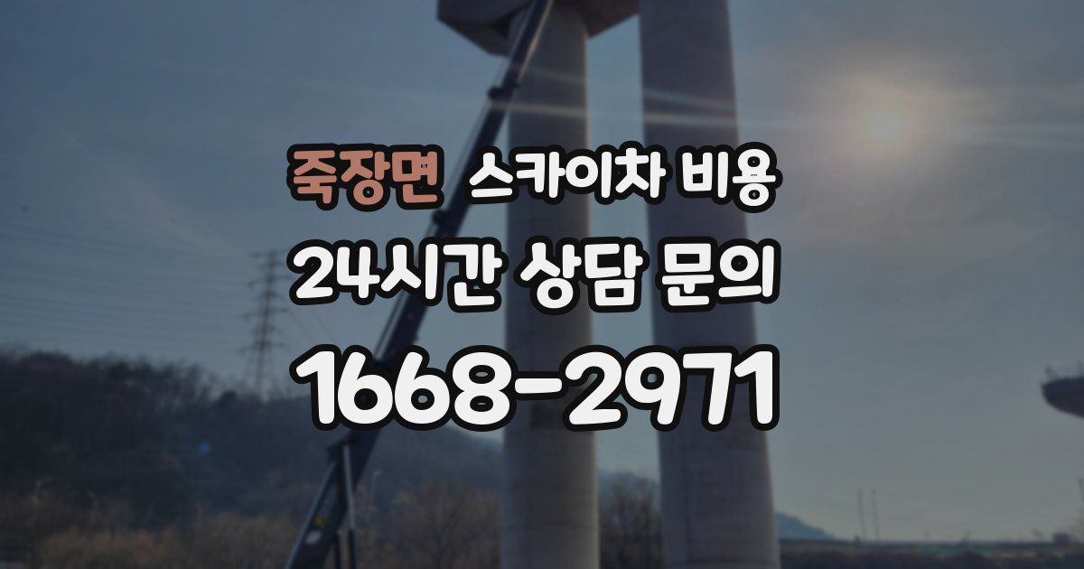 죽장면 스카이차 비용