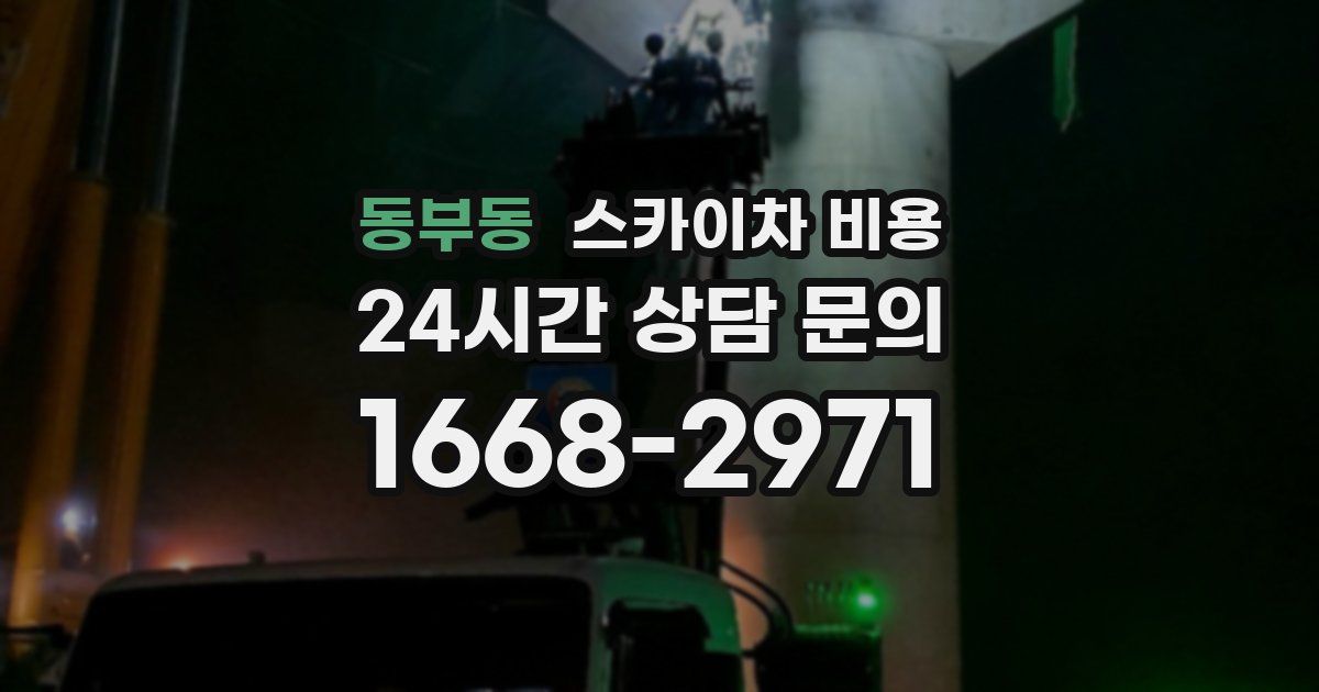 동부동 스카이차 비용