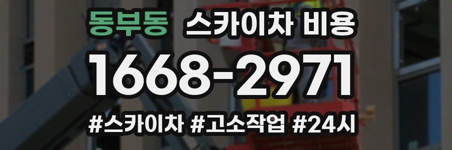 동부동 스카이차 비용