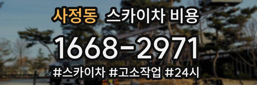 사정동 스카이차 비용