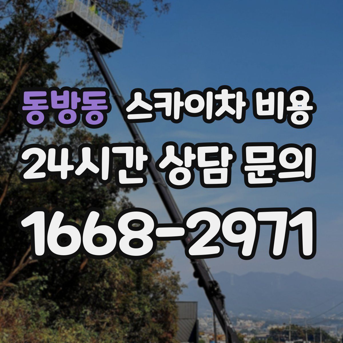 동방동 스카이차 비용