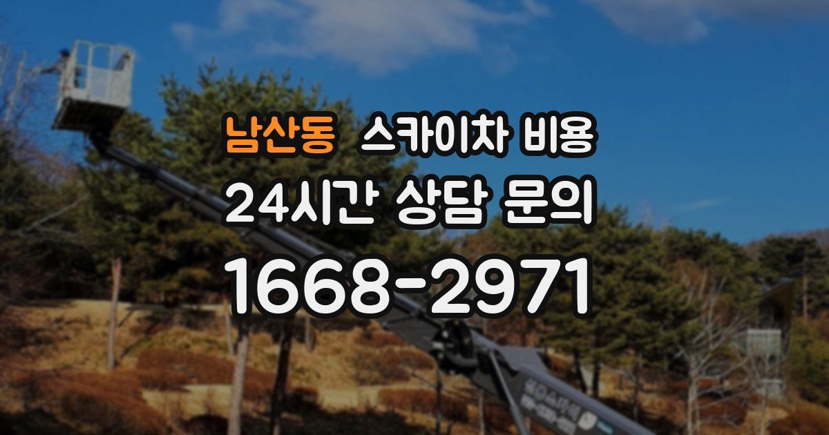 남산동 스카이차 비용