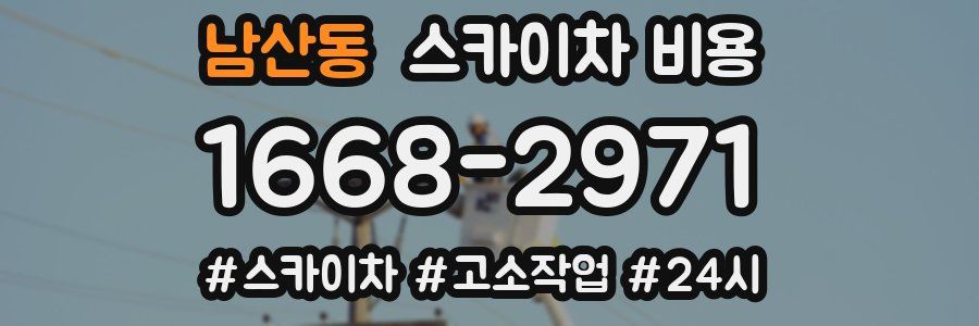 남산동 스카이차 비용