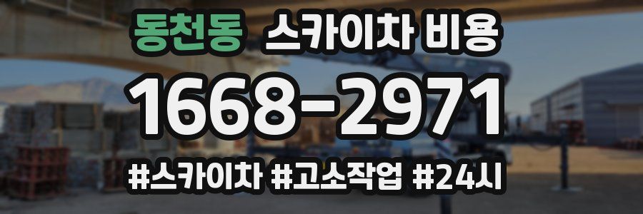 동천동 스카이차 비용