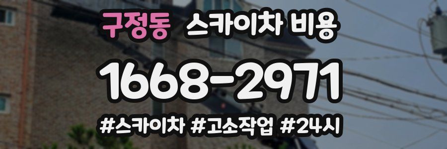 구정동 스카이차 비용