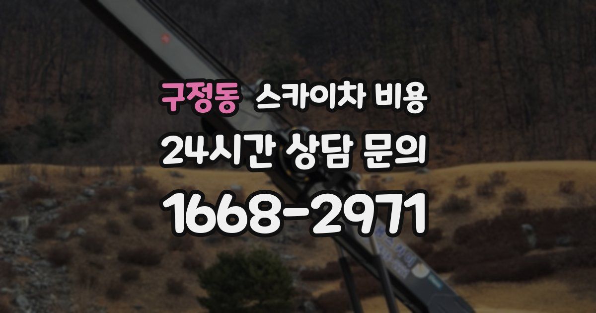 구정동 스카이차 비용