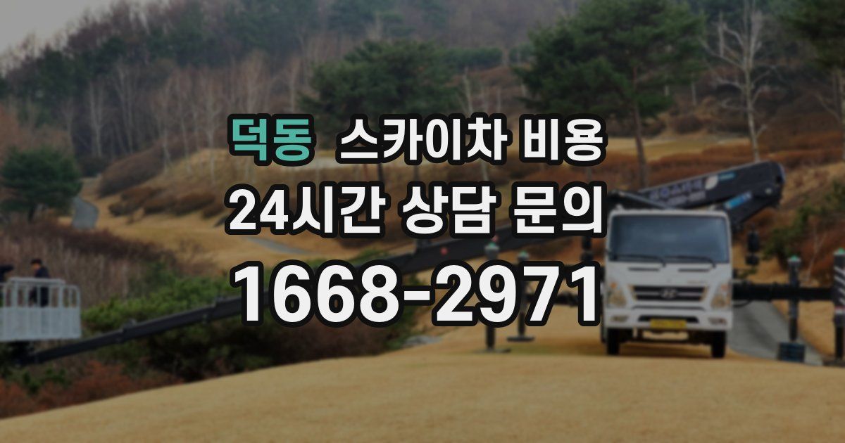 덕동 스카이차 비용