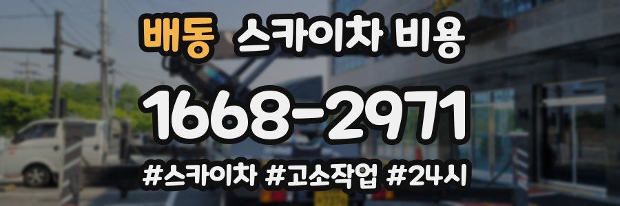 배동 스카이차 비용