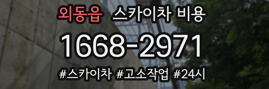 외동읍 스카이차 비용