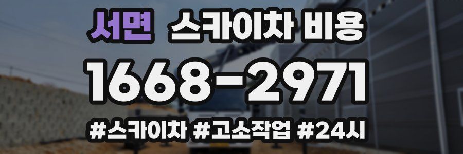 서면 스카이차 비용