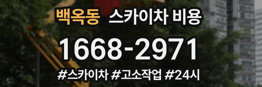 백옥동 스카이차 비용