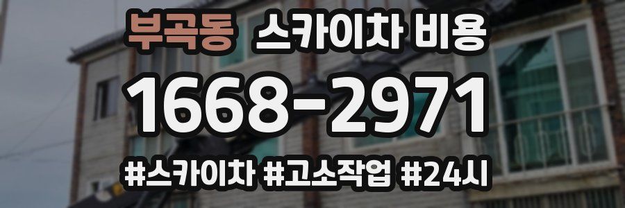 부곡동 스카이차 비용