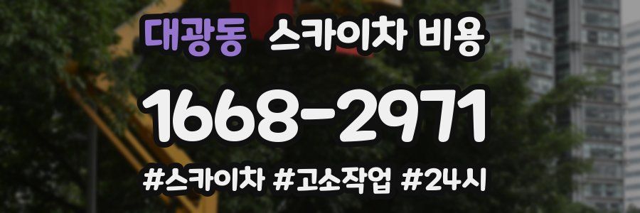 대광동 스카이차 비용