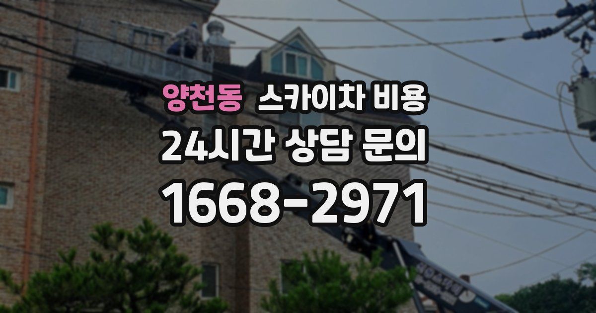 양천동 스카이차 비용