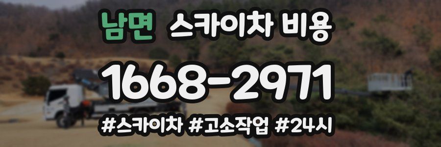 남면 스카이차 비용