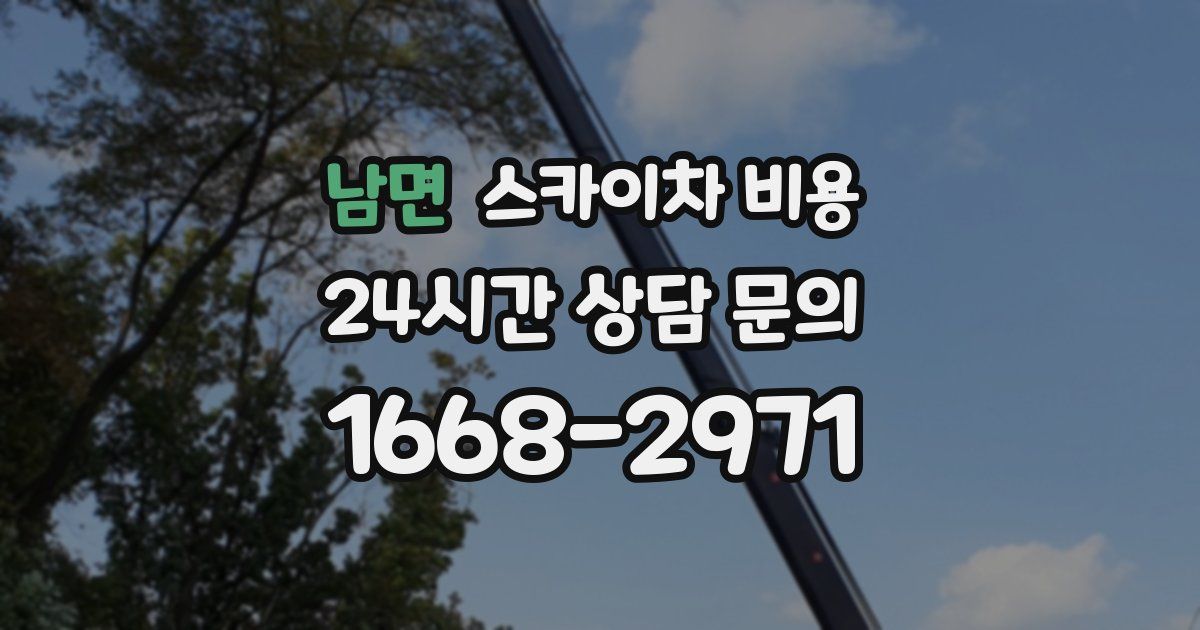 남면 스카이차 비용